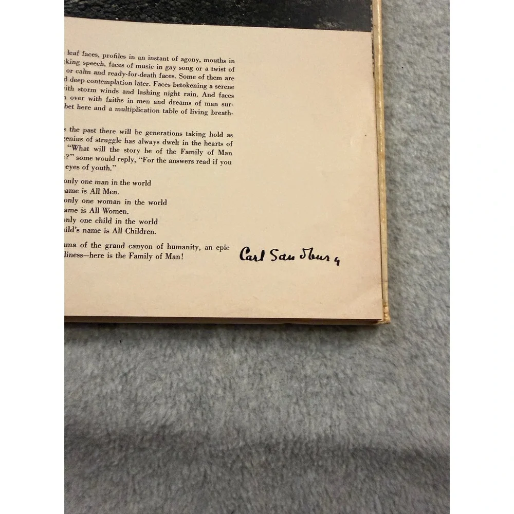 The Family of Man Edward Steichen MoMA Photography Book 1955 Carl Sandburg Book